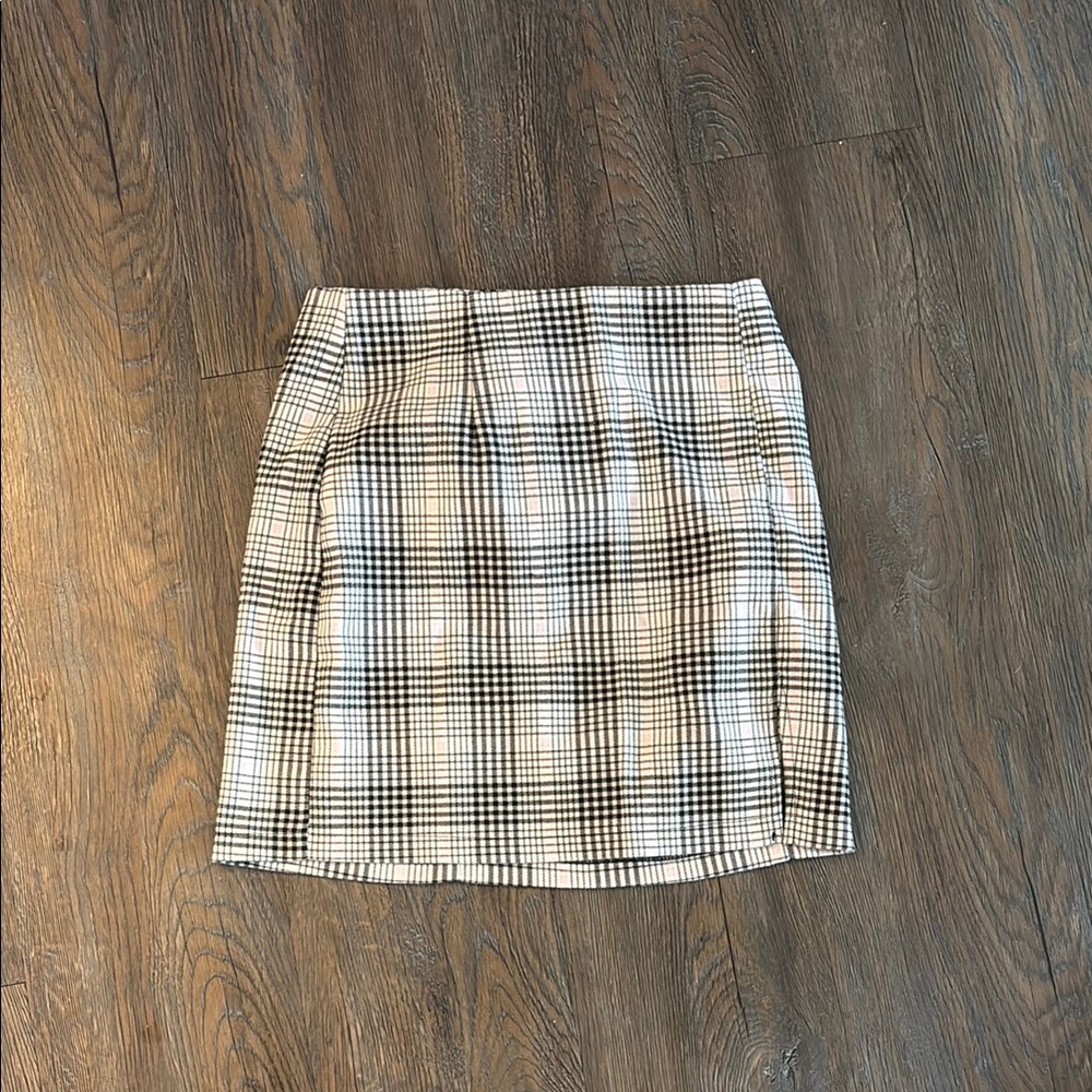 Wild Fable White and Tan Mini Pencil Skirt
